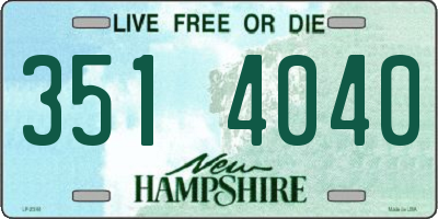 NH license plate 3514040