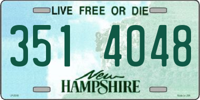 NH license plate 3514048