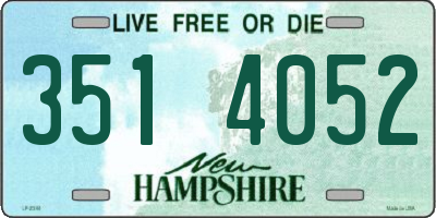 NH license plate 3514052