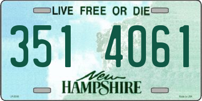 NH license plate 3514061
