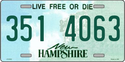 NH license plate 3514063
