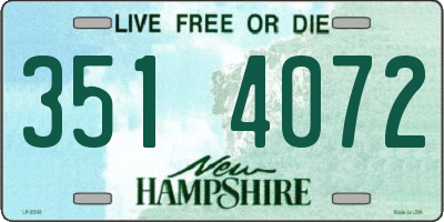 NH license plate 3514072