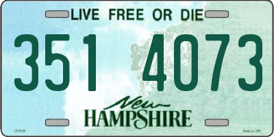 NH license plate 3514073
