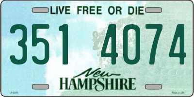 NH license plate 3514074