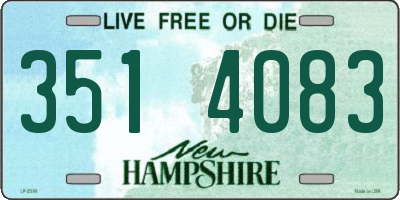 NH license plate 3514083