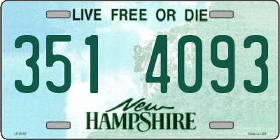 NH license plate 3514093