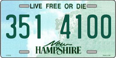 NH license plate 3514100