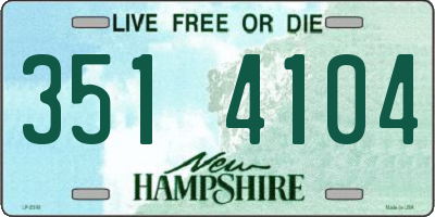 NH license plate 3514104