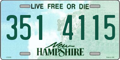 NH license plate 3514115