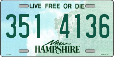 NH license plate 3514136
