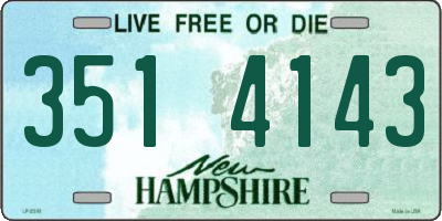 NH license plate 3514143