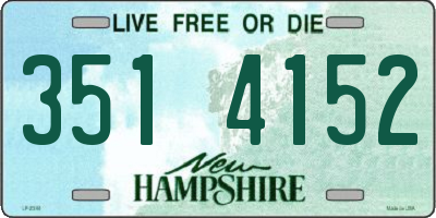 NH license plate 3514152