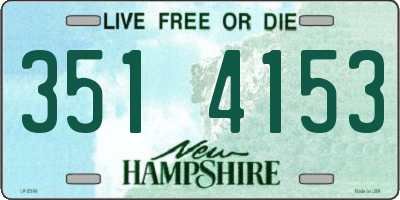 NH license plate 3514153