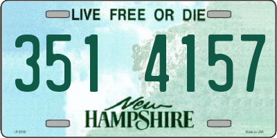 NH license plate 3514157