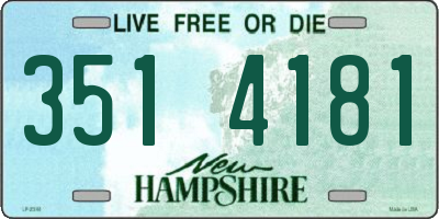 NH license plate 3514181