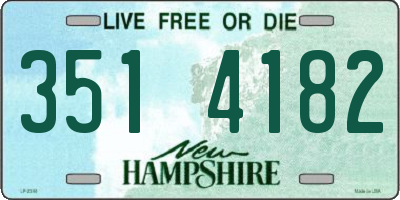 NH license plate 3514182