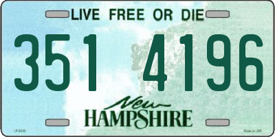 NH license plate 3514196