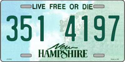 NH license plate 3514197