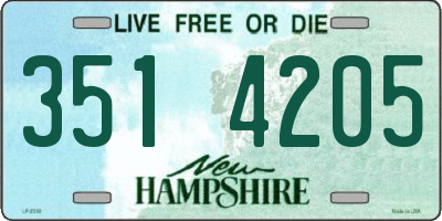 NH license plate 3514205