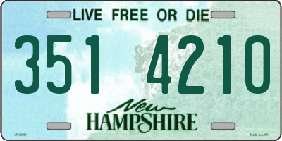 NH license plate 3514210