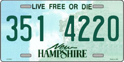 NH license plate 3514220