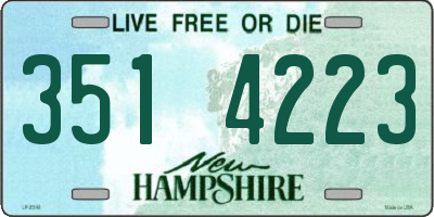 NH license plate 3514223