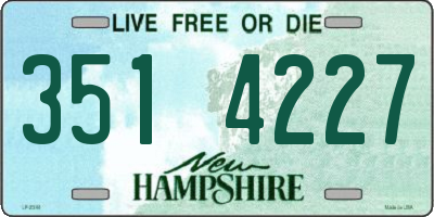 NH license plate 3514227