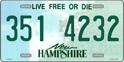 NH license plate 3514232