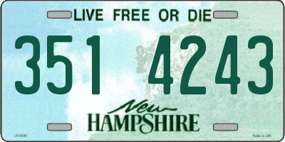 NH license plate 3514243