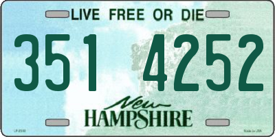 NH license plate 3514252