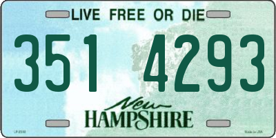 NH license plate 3514293
