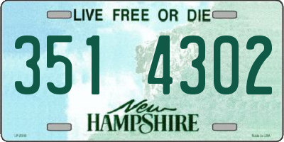NH license plate 3514302