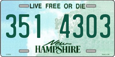 NH license plate 3514303