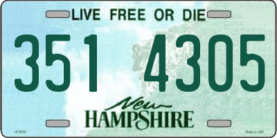 NH license plate 3514305