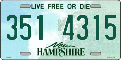 NH license plate 3514315