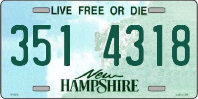NH license plate 3514318