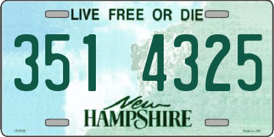 NH license plate 3514325