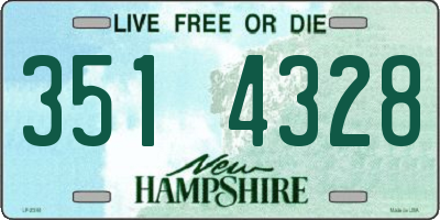 NH license plate 3514328