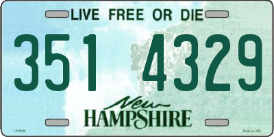 NH license plate 3514329