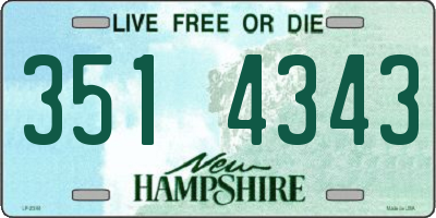 NH license plate 3514343