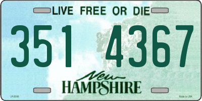 NH license plate 3514367