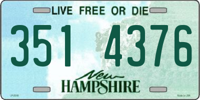 NH license plate 3514376