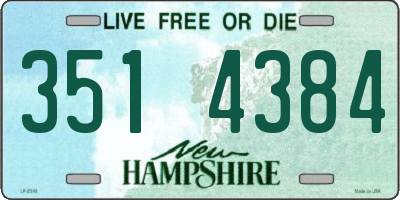 NH license plate 3514384