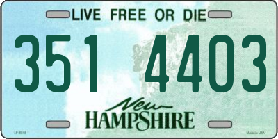 NH license plate 3514403