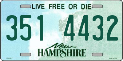 NH license plate 3514432