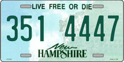 NH license plate 3514447