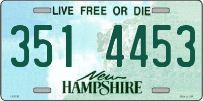 NH license plate 3514453