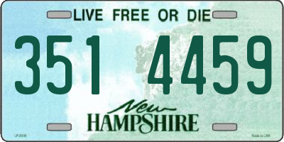 NH license plate 3514459