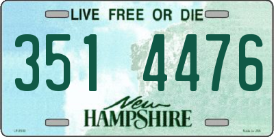 NH license plate 3514476