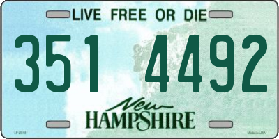 NH license plate 3514492